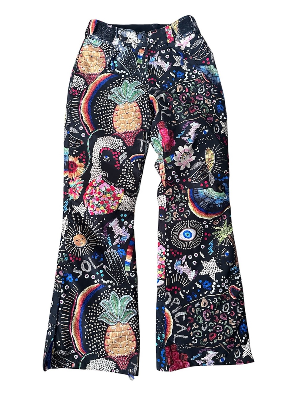 FARM Rio Black Borogodo Ski Pants Size XS